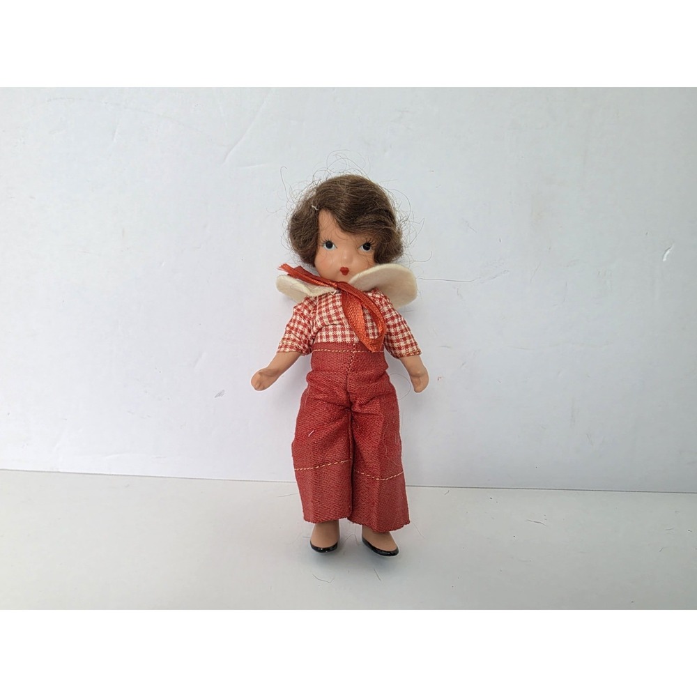 Vintage Nancy Ann Storybook Doll bisque boy red white